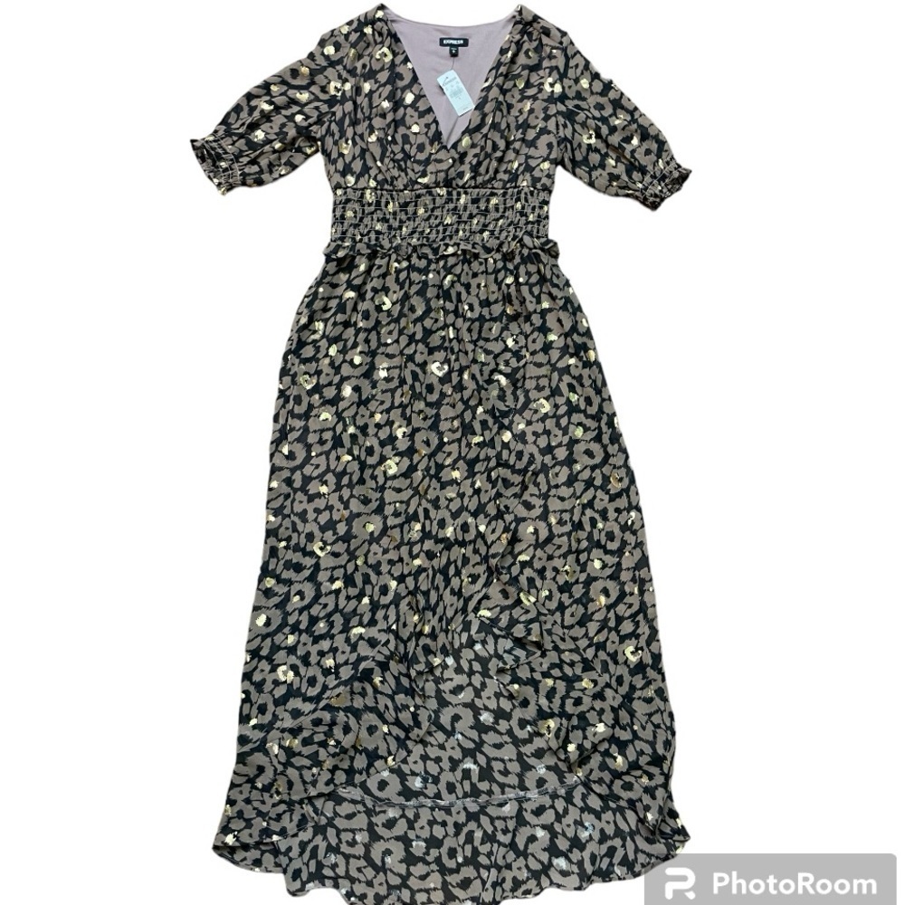 Animal Print Metallic Dress by Express NWT - Picture 6 of 9